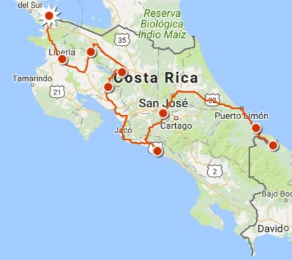 parcours Costa Rica